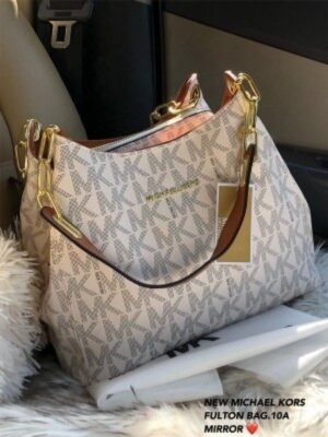 MICHAEL KORS MIRELLA MEDIUM TOTE BAG (WHITE) WITH DUST BAG